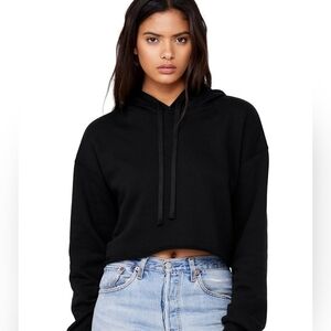 Bella + Canvas cropped hoodie - Black - Small